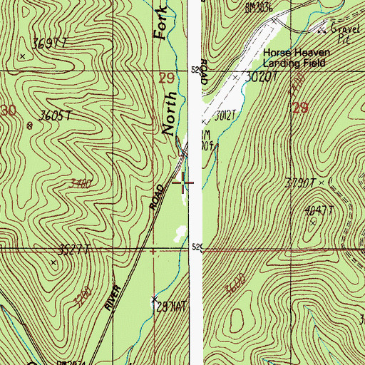 Topographic Map of Iron Creek, ID