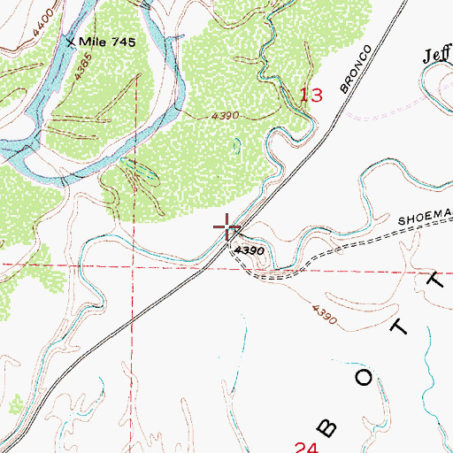 Topographic Map of Jeff Cabin Creek, ID