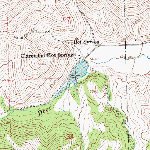 Topographic Map of Jimmie Creek, ID