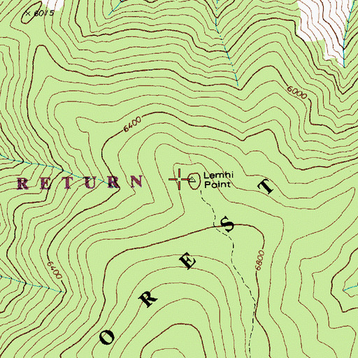 Topographic Map of Lemhi Point, ID