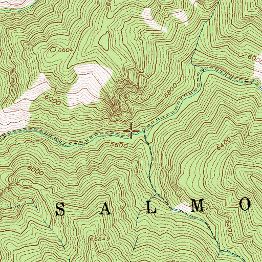 Topographic Map of Little Jacket Creek, ID