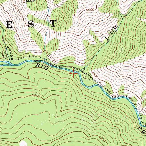 Topographic Map of Little Ramey Creek, ID