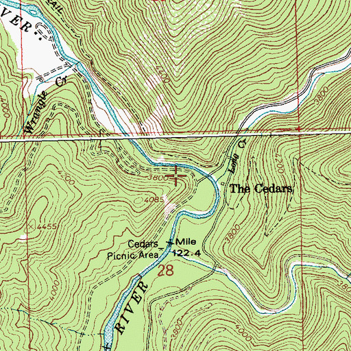 Topographic Map of Long Creek, ID