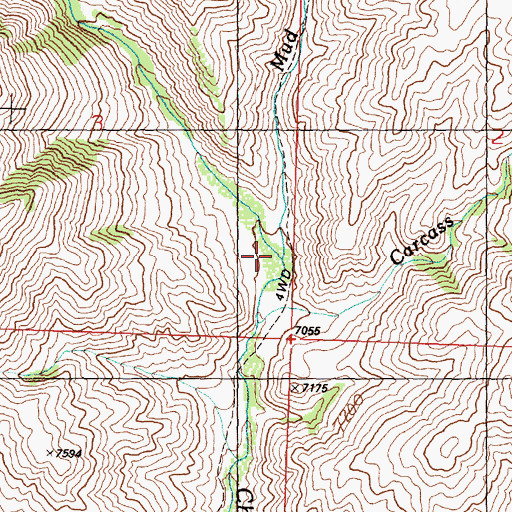 Topographic Map of Lupine Creek, ID