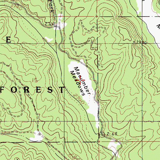 Topographic Map of Macumber Meadows, ID