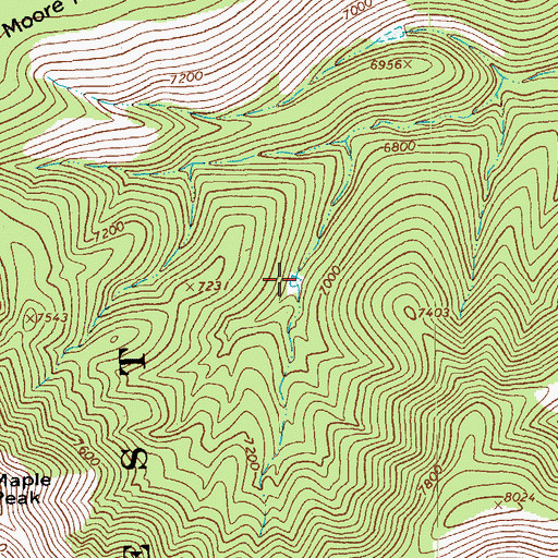 Topographic Map of High Tank, AZ