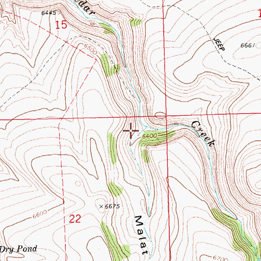 Topographic Map of Malat Draw, ID