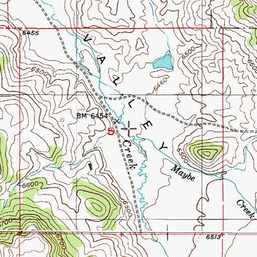 Topographic Map of Mabey Creek, ID