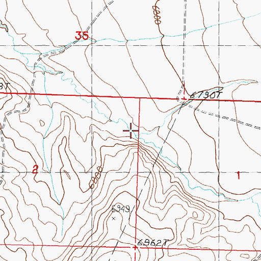 Topographic Map of McGinty Creek, ID