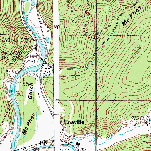 Topographic Map of McPhee Gulch, ID