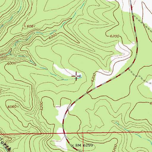 Topographic Map of Hiway Tank, AZ