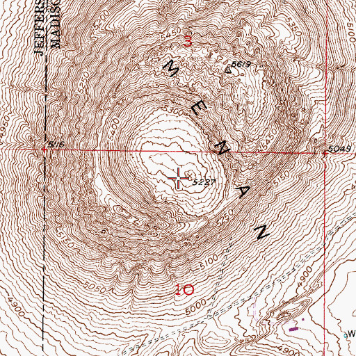 Topographic Map of Menan Buttes, ID