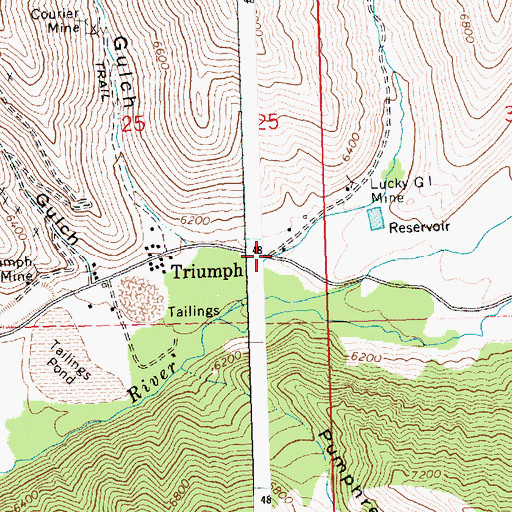 Topographic Map of Milligan Gulch, ID