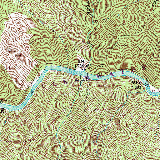 Topographic Map of Mink Creek, ID