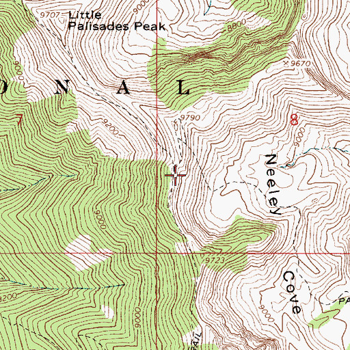 Topographic Map of Neeley Cove, ID