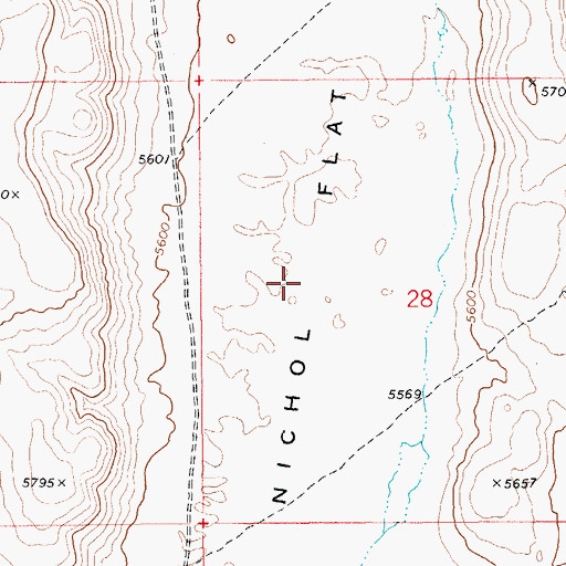 Topographic Map of Nichol Flat, ID