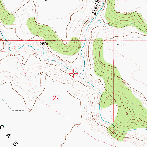 Topographic Map of Nickel Creek, ID