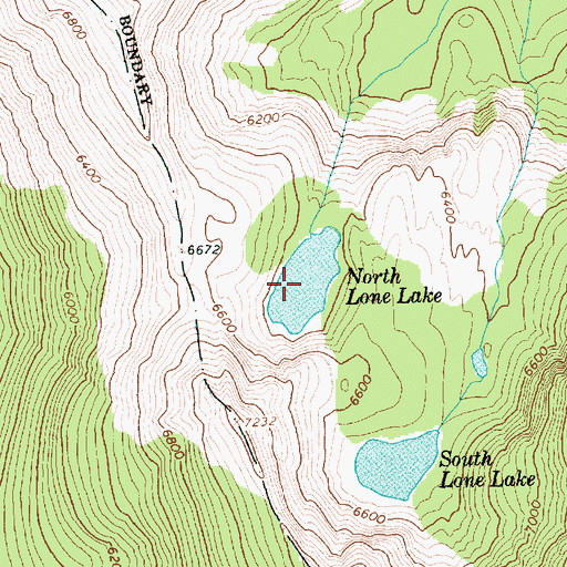 Topographic Map of North Lone Lake, ID