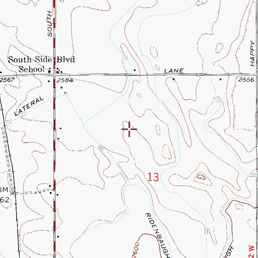 Topographic Map of North Nampa Lateral, ID