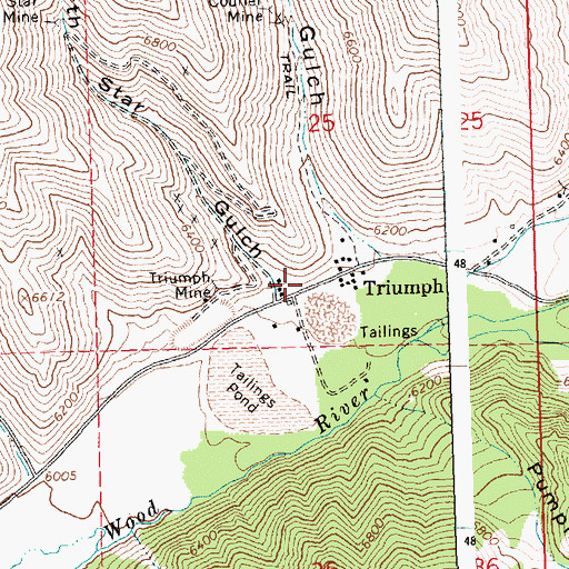 Topographic Map of North Star Gulch, ID