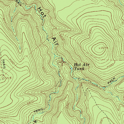 Topographic Map of Hot Air Trail Fifteen, AZ