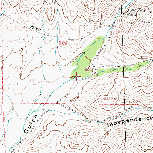Topographic Map of Parker Gulch, ID