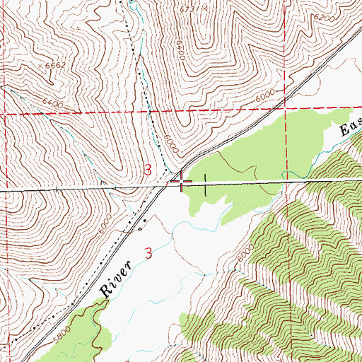 Topographic Map of Peters Gulch, ID