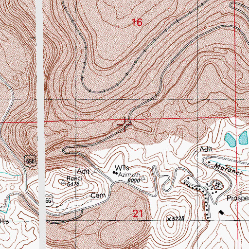 Topographic Map of Humboldt Elementary School, AZ