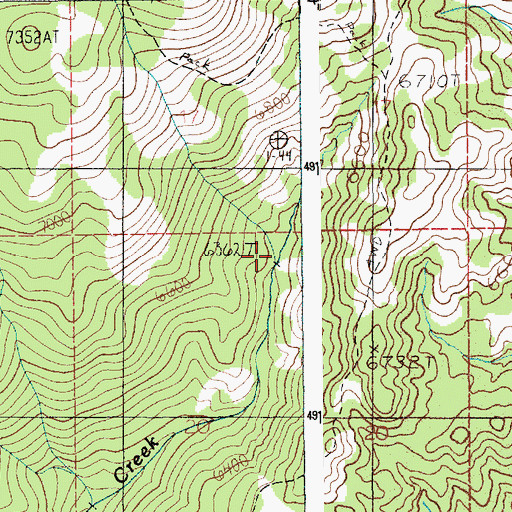 Topographic Map of Sage Hen Creek, ID