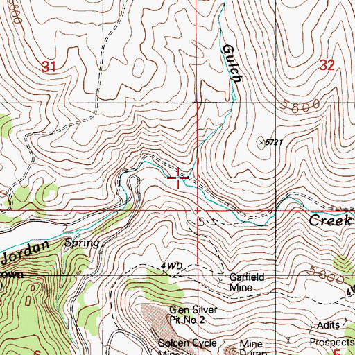 Topographic Map of Sage Hen Gulch, ID