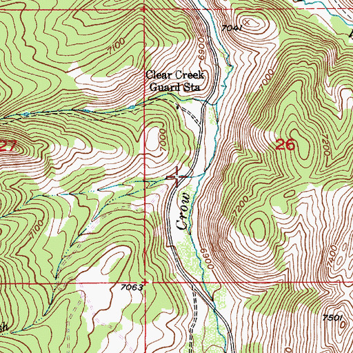 Topographic Map of Sand Wash, ID