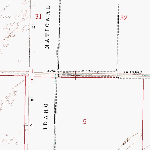 Topographic Map of Second Owsley Canal, ID