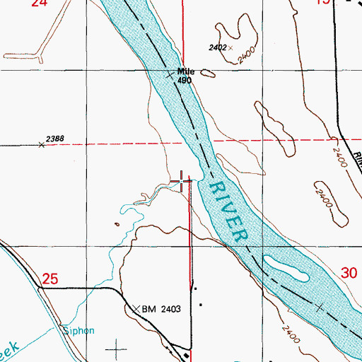 Topographic Map of Shoofly Creek, ID