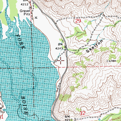 Topographic Map of Skelton Gulch, ID