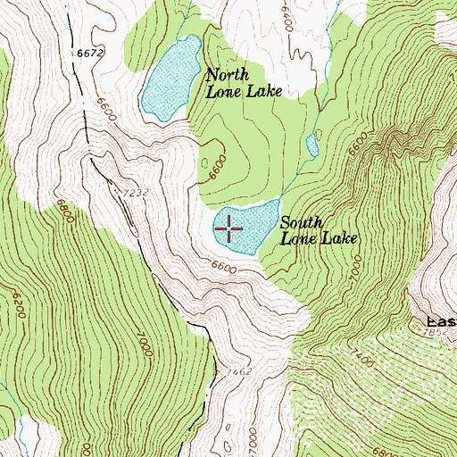 Topographic Map of South Lone Lake, ID