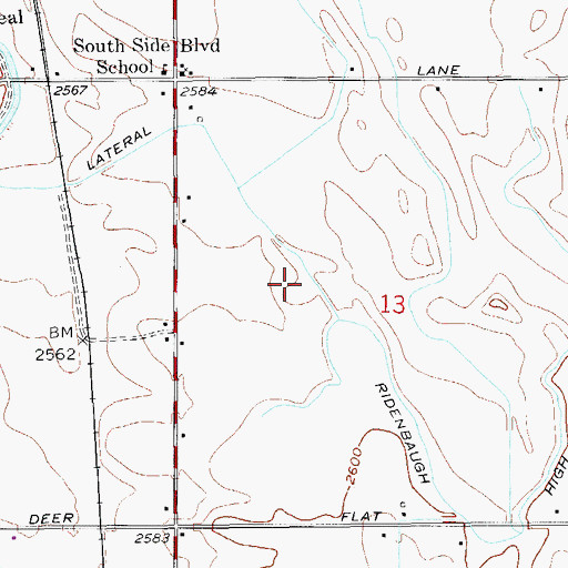 Topographic Map of South Nampa Lateral, ID