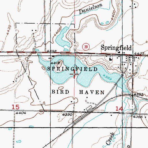 Topographic Map of Springfield Bird Haven, ID