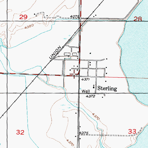 Topographic Map of Sterling, ID