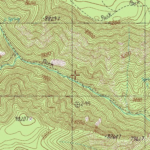Topographic Map of KP Trail Seventy, AZ
