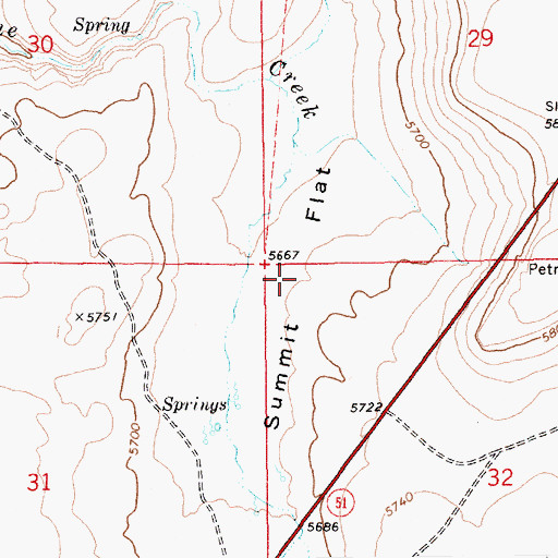 Topographic Map of Summit Flat, ID