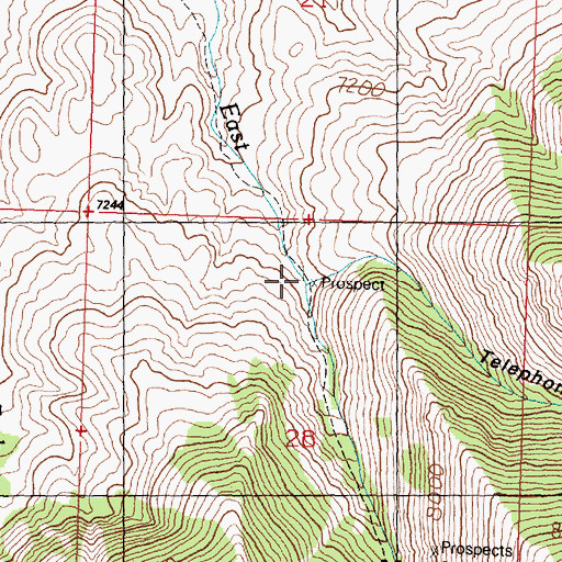 Topographic Map of Telephone Draw, ID