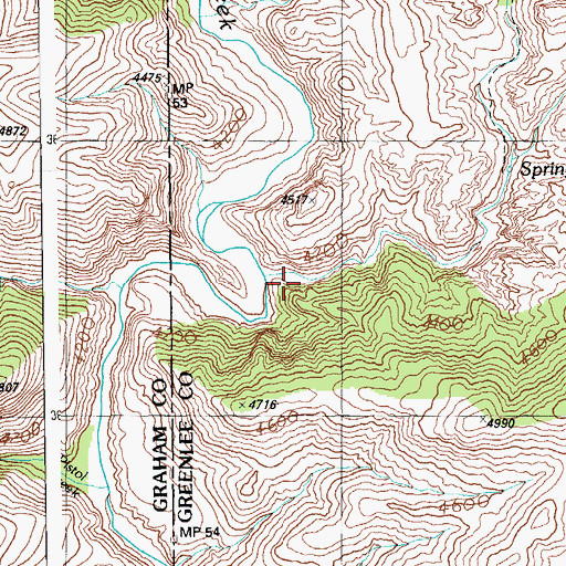 Topographic Map of Knight Creek, AZ