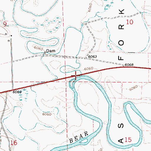 Topographic Map of Thomas Fork, ID