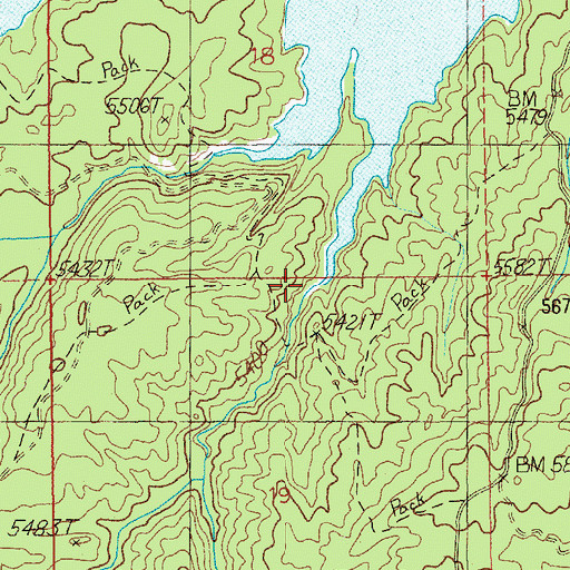 Topographic Map of Trail Creek, ID