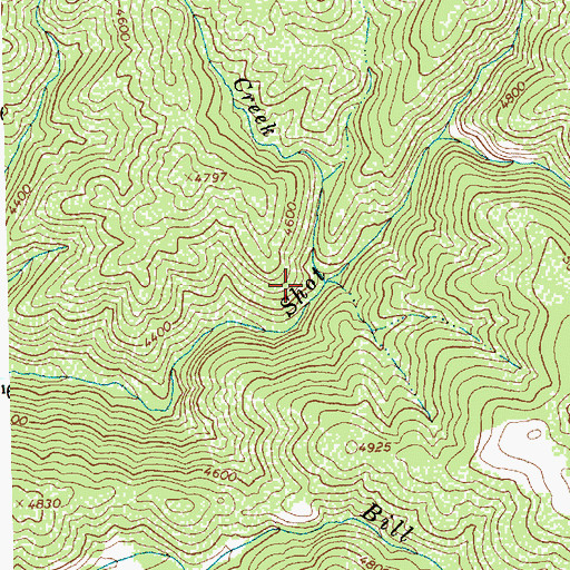 Topographic Map of Trout Creek, ID