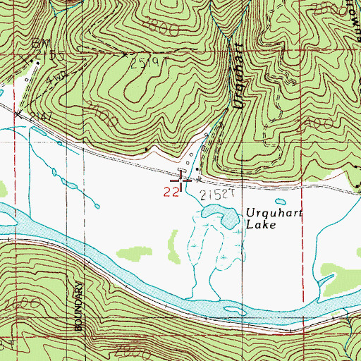 Topographic Map of Urquhart Gulch, ID