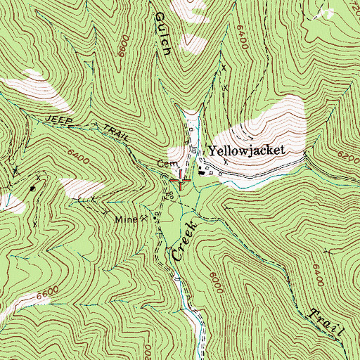 Topographic Map of Van Horn Gulch, ID
