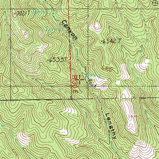 Topographic Map of Lengthy Canyon Trail Eighty-nine, AZ