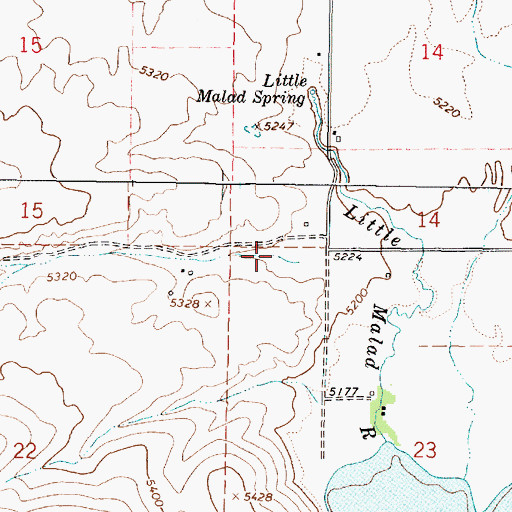 Topographic Map of White Hollow, ID