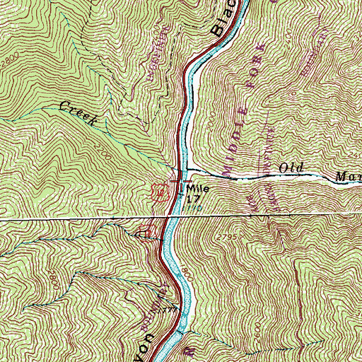 Topographic Map of Old Man Creek, ID